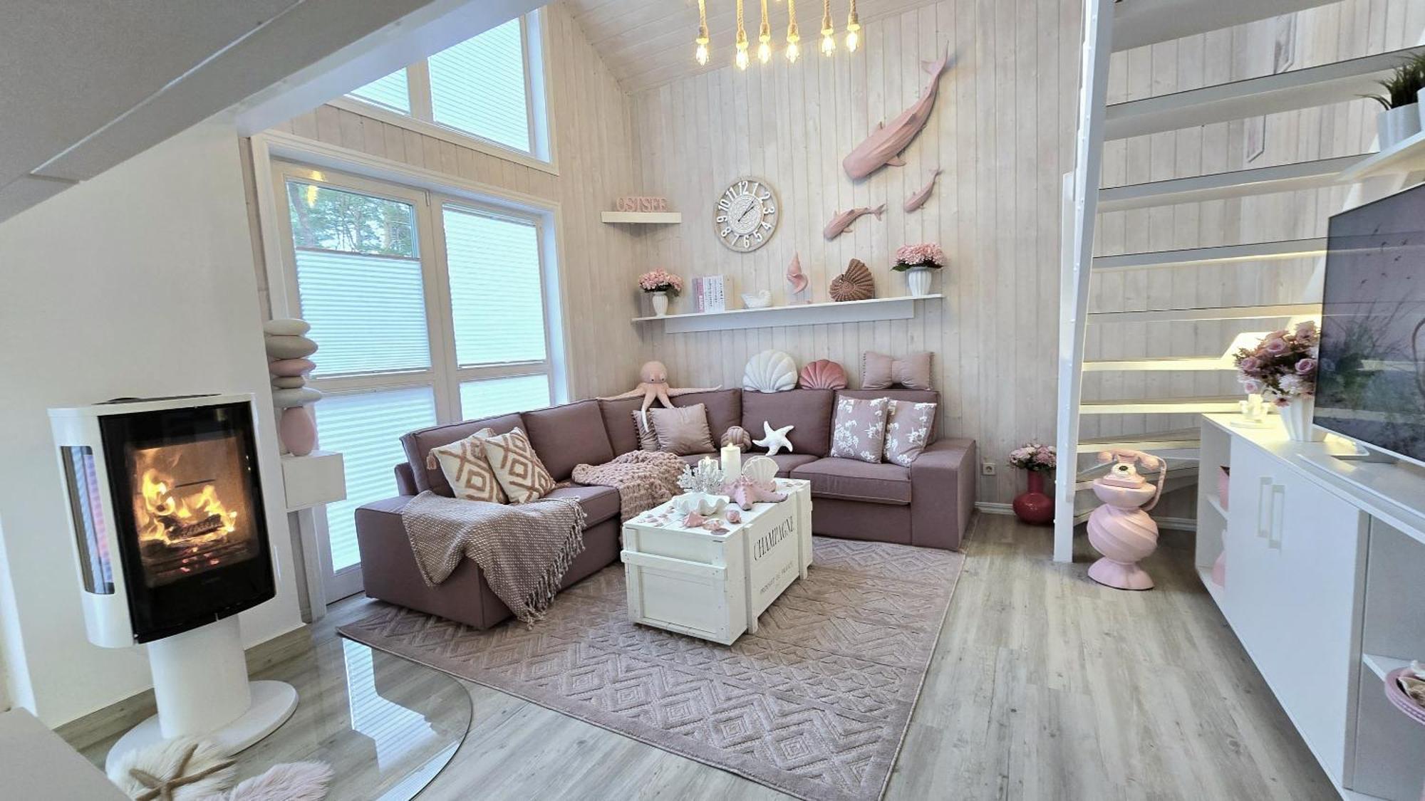 Pink Und Meer - Meerblick, Sauna, Kamin & Whirlpool Baabe Kültér fotó