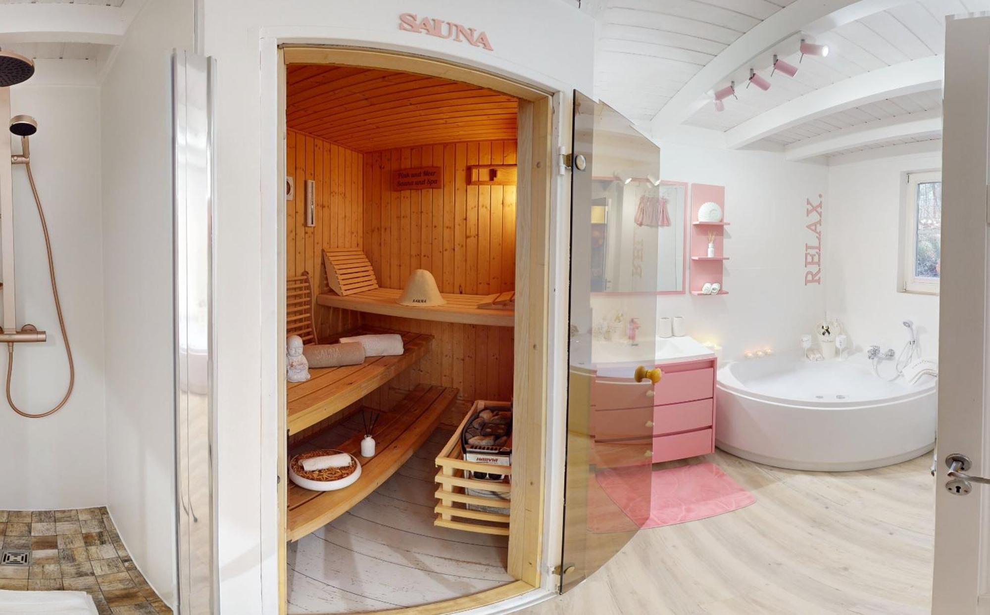 Pink Und Meer - Meerblick, Sauna, Kamin & Whirlpool Baabe Kültér fotó